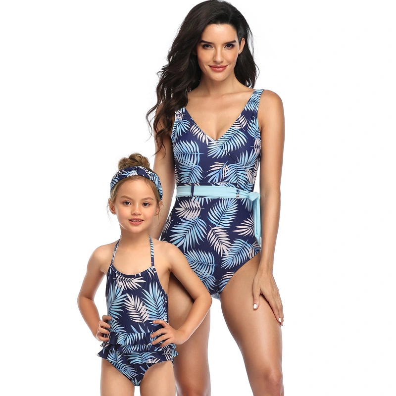 Digital Print One-piece Parent-child Swimsuit Zinc Foreign Trade Bikini Xing Cheng Swimsuit