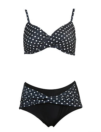 New Ladies Polka-Dot Split Swimsuit Plus Size Swimsuit Bikini