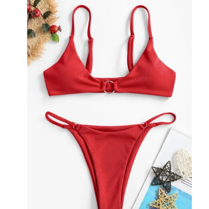  Mujeres,Women's Sexy Beach Split Swimsuit Bikini Set Two Piece Set