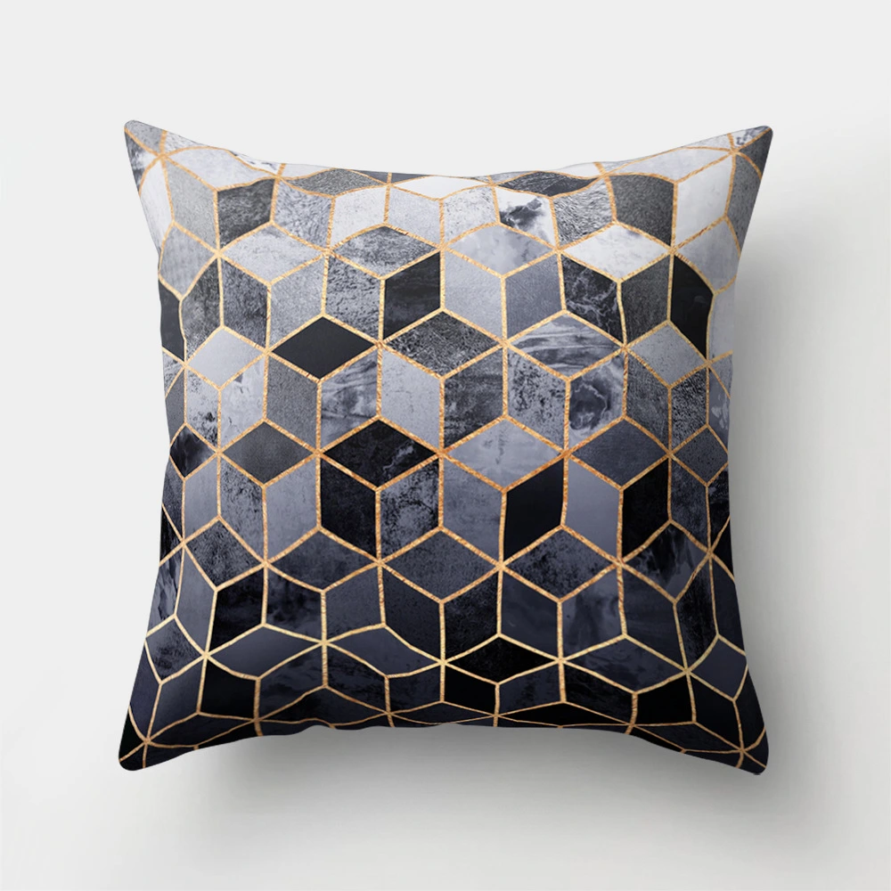 Polyester Digital Printing Geometric Sofa Pillowcase