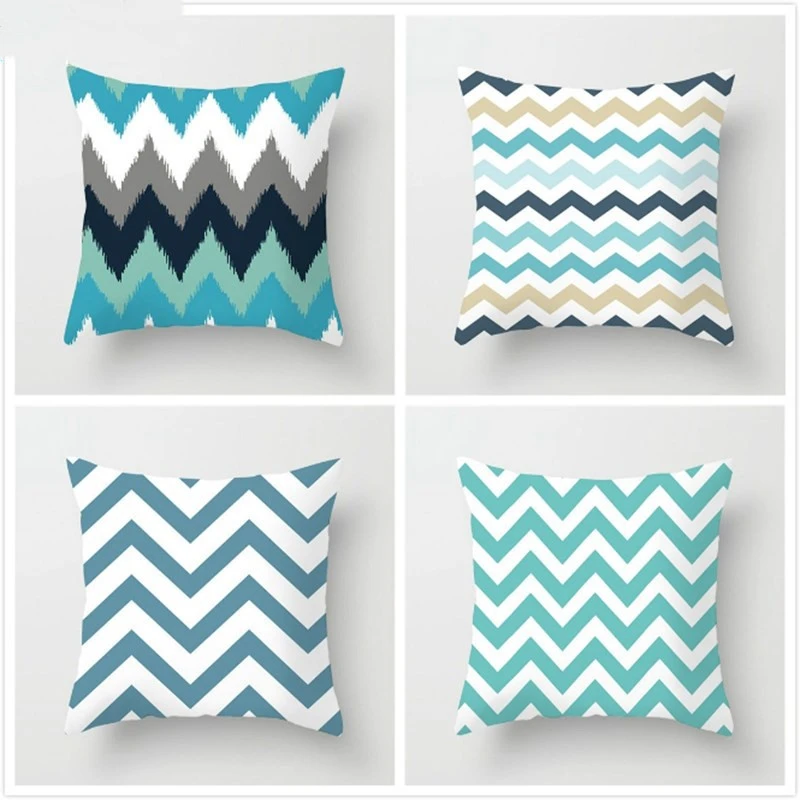 Geometric wave pillowcase