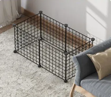 Creative DIY Assembling Pet Wire Fence Indoor Cat Cage