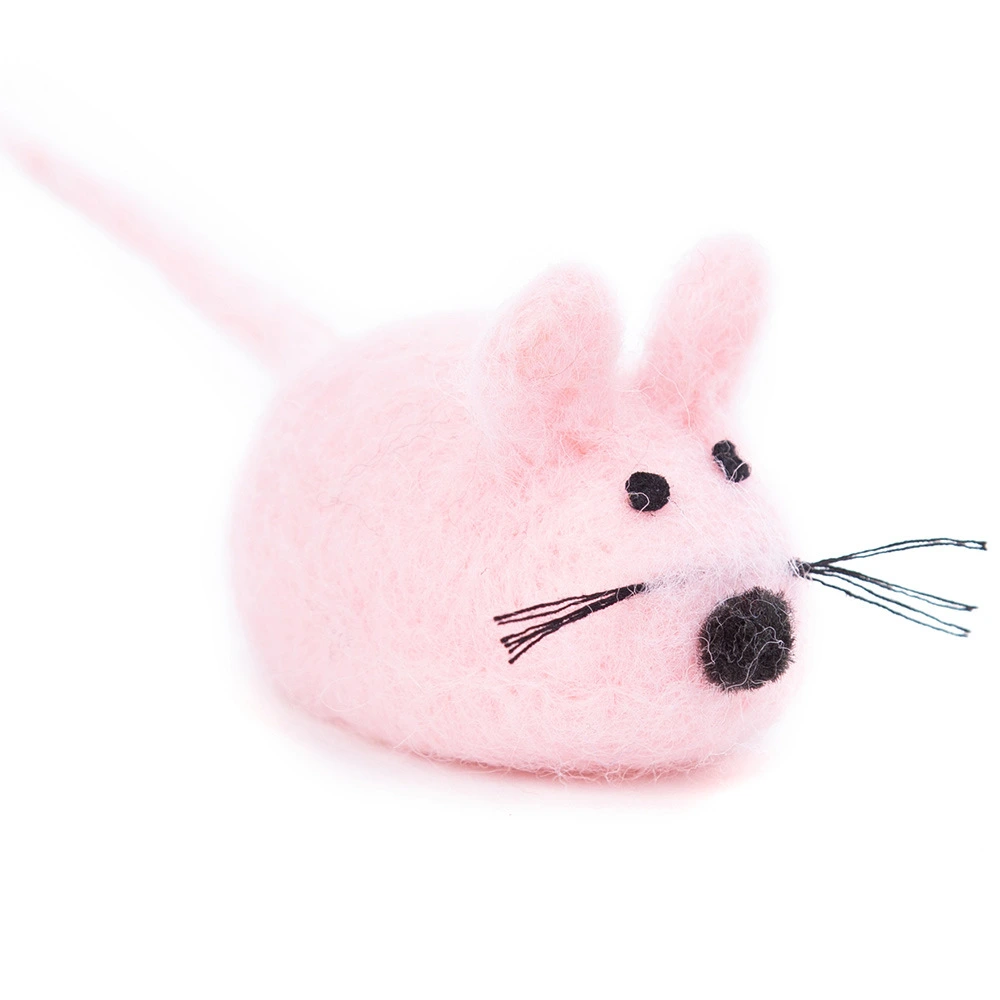 Cat Toy Felt  Wool Cartoon Mouse Tease Toy