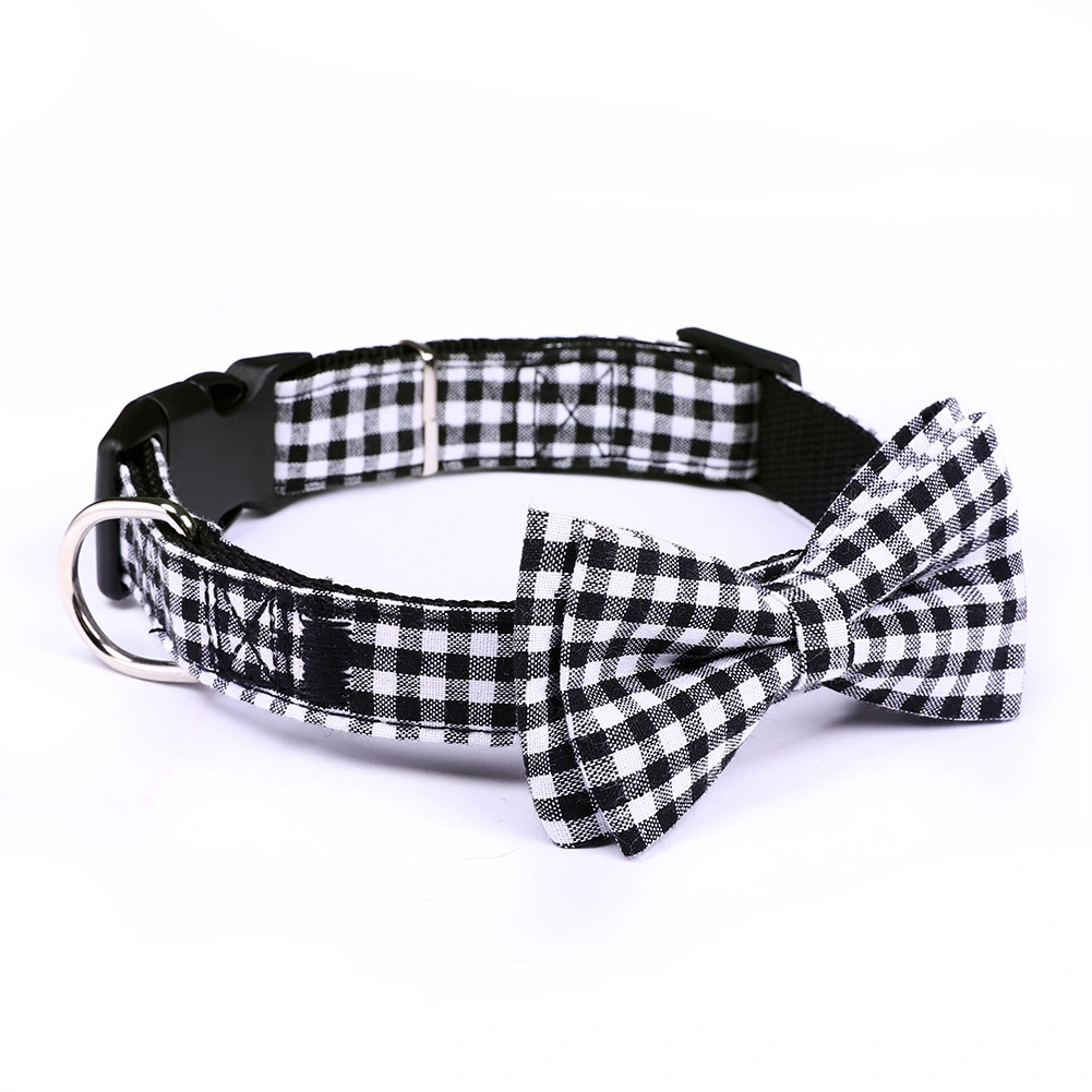 British Plaid Pet Bow Tie Collar Cat Dog Traction Bow Tie