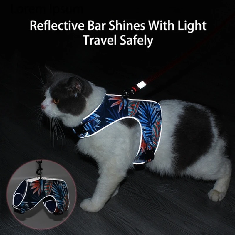 Reflective anti-stroke cat walking rope