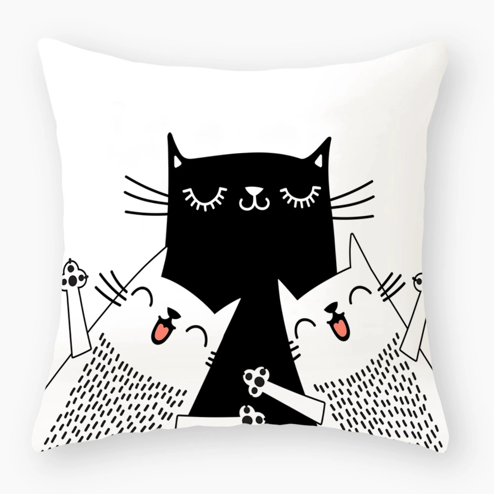 Fashionable Cute Cat Light Peach Skin Pillowcase