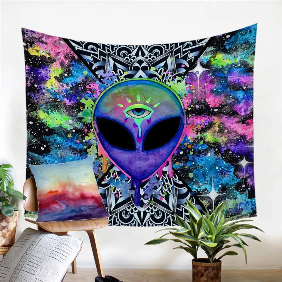 Zinc Express Hanging Cloth Alien Series Tapestry Bedside Decoration Bohemian Hanging Cloth