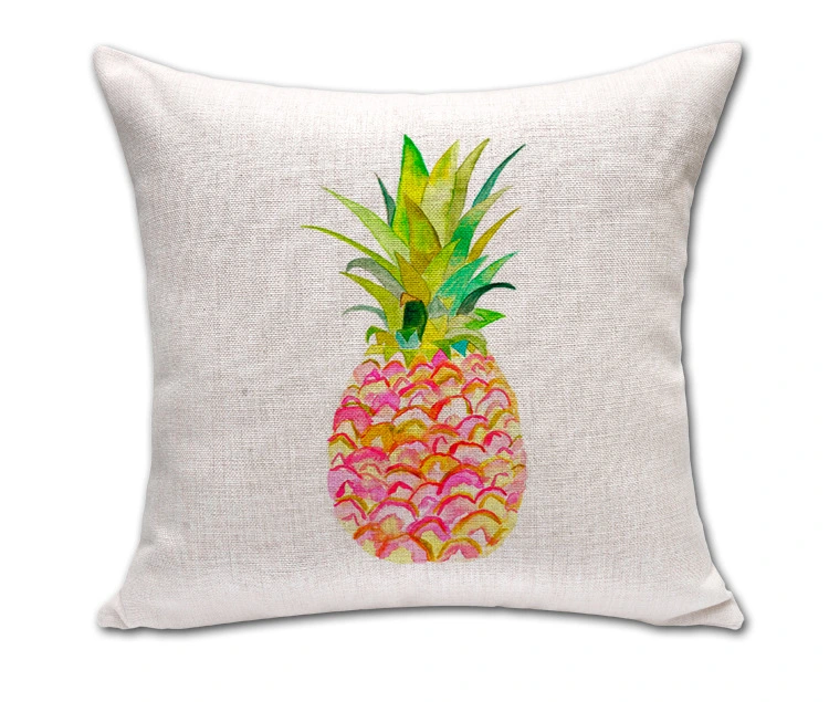 Sketch Pineapple Cotton Linen Home Sofa Office Throw Pillow