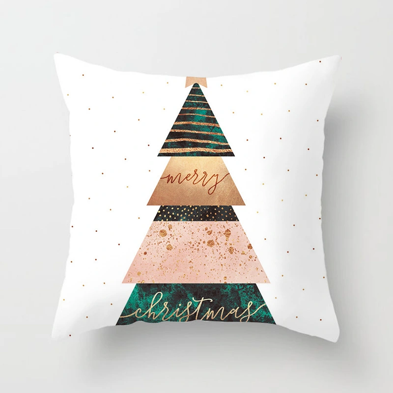 Christmas Peach Skin Pillowcase Car Home