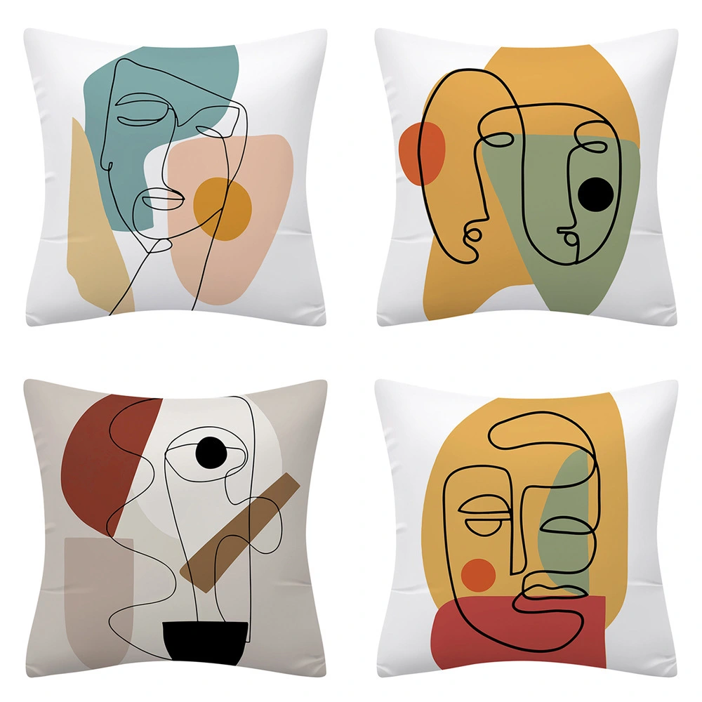 New Modern Minimalist Abstract Art Pillowcase Linen