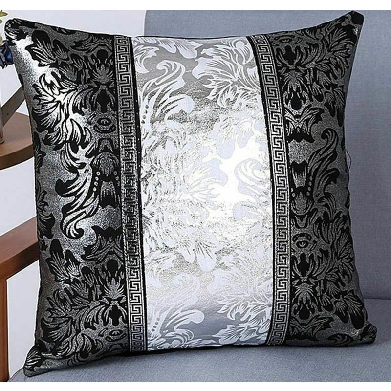 Black and White Blue and White Porcelain Stitching Pillowcase