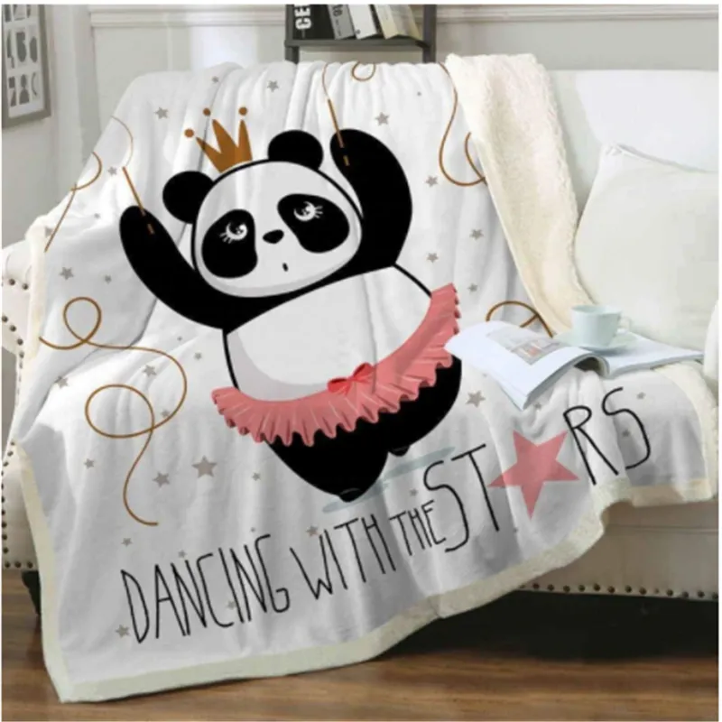 Panda series flannel blanket