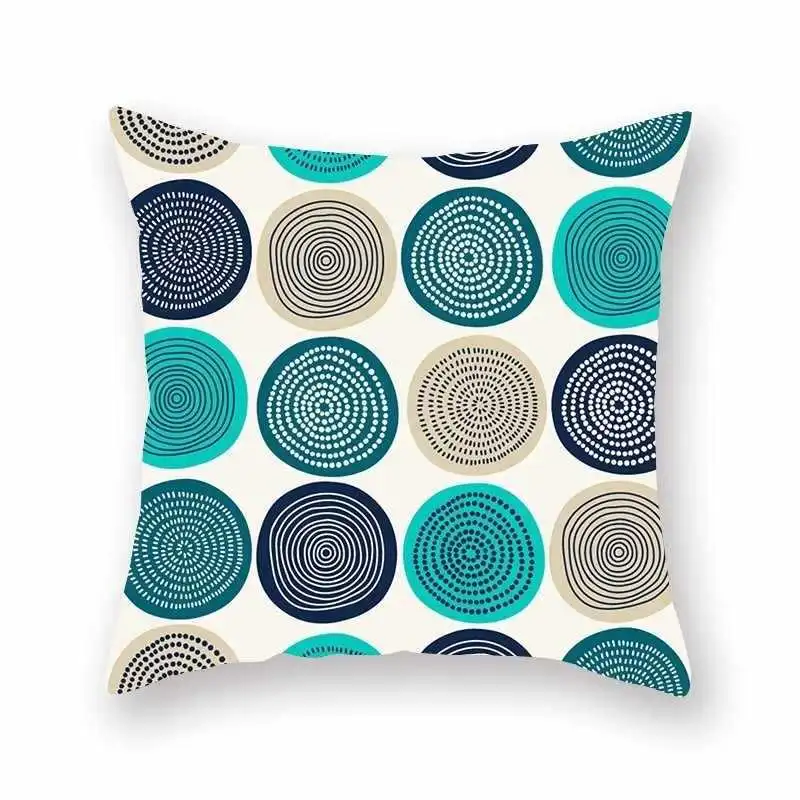 Bright color geometric pillow cushion cover