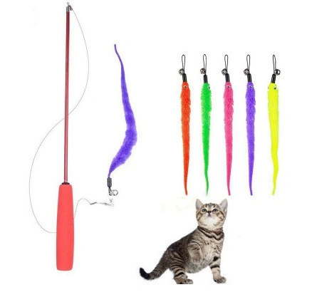 Three-section telescopic cat stick