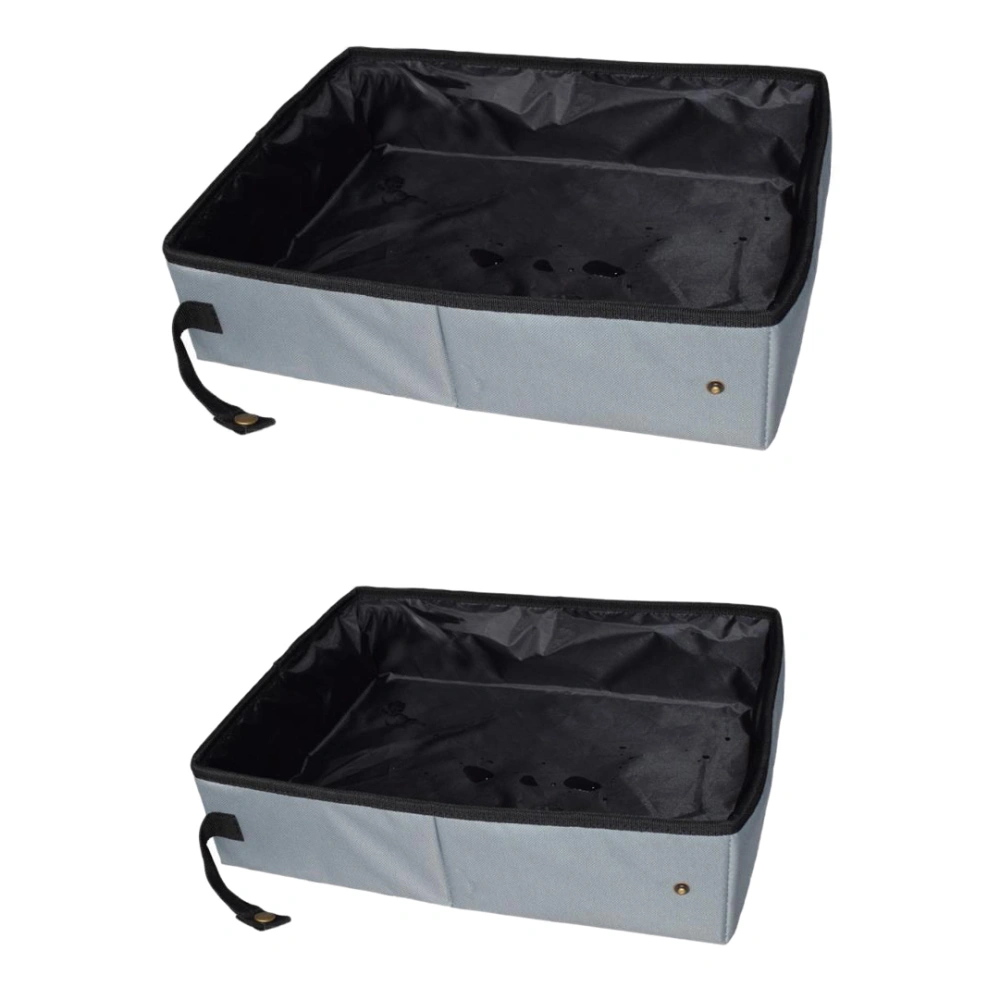 Folding waterproof high-grade cat litter box