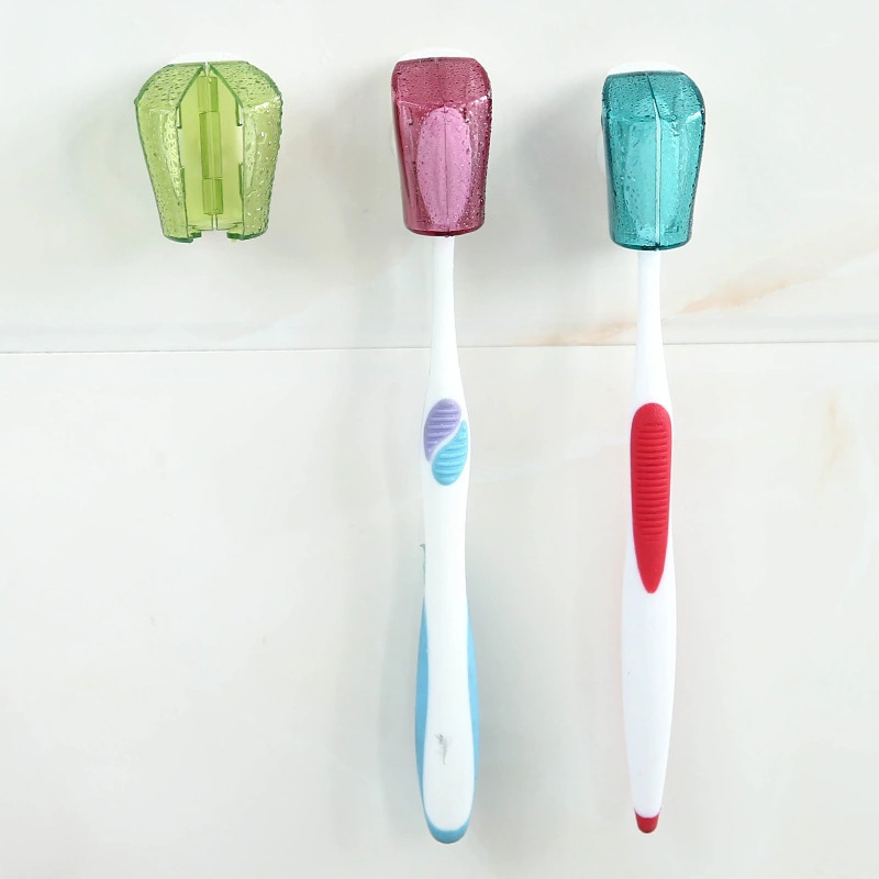 Portable travel toothbrush case with suction cup