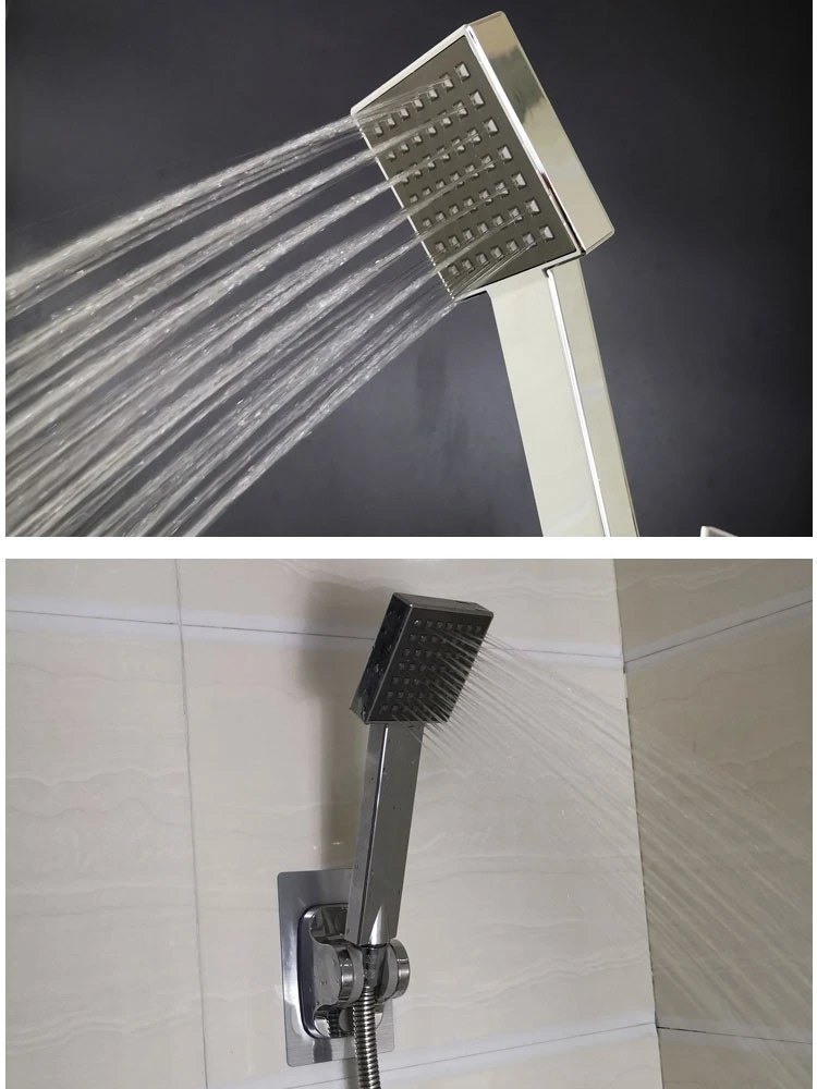 Rectangular Hand Shower Without Pressurized Nozzle, Anti-Blocking Shower Head