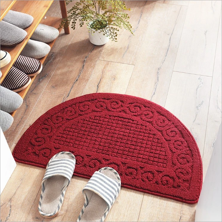 Semi-Circular Polypropylene Dust Removal Mat For Bathroom Door Non-Slip Mat