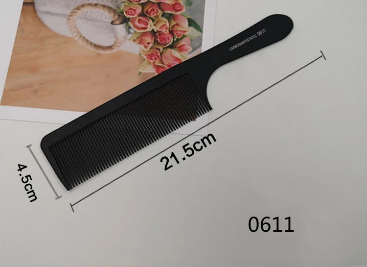 Hairdressing Comb Plastic Hair Comb Steel Needle Iron Tip Tail Comb Black Professional Pick Comb