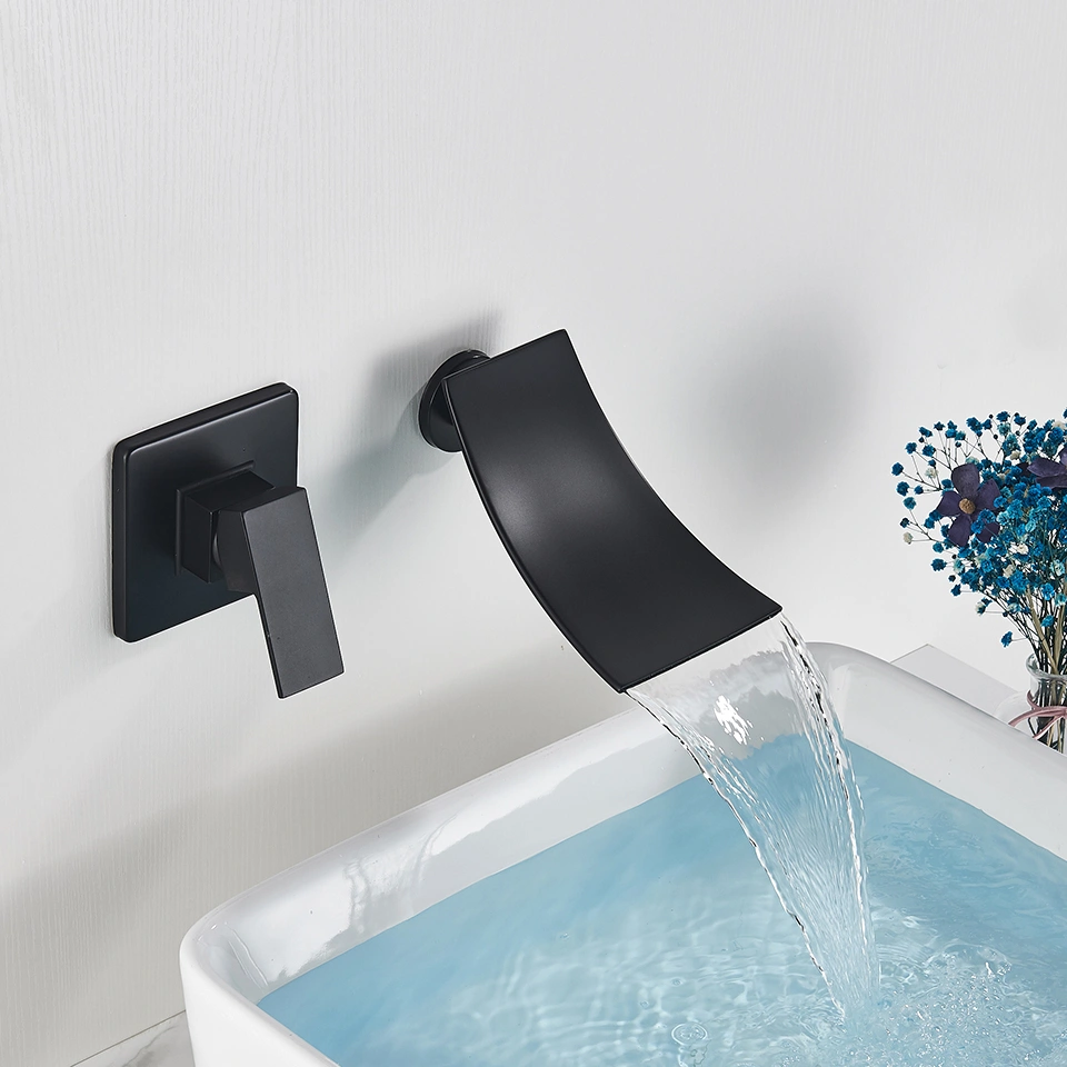 Wall Faucet Embedded Box Faucet Above Counter Basin Waterfall Basin Faucet