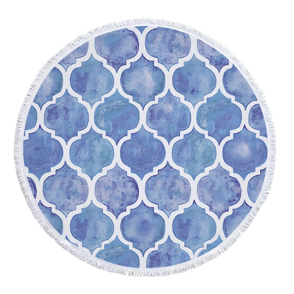 Export Off-The-Shelf Bath Towel, Microfiber Printing, Round Geometric Tortoise, Multifunctional Beach Towel, Logo Printing