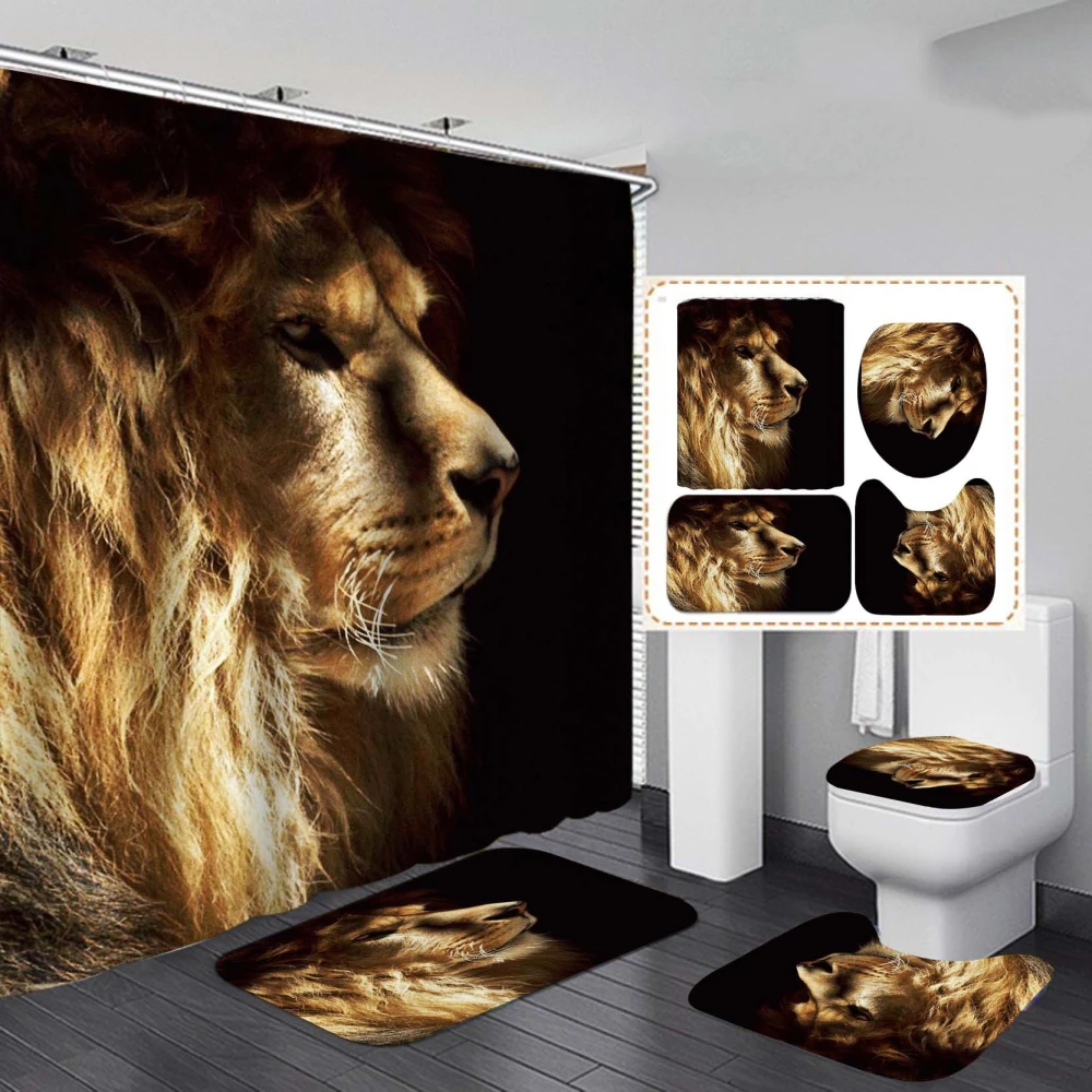 Digital Printing Waterproof Polyester Shower Curtain