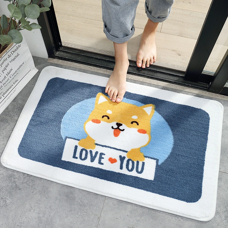 Panda-shaped Microfiber Bath Mat, Absorbable, Used In Bathroom, Bedroom, Kitchen, Non-slip Door