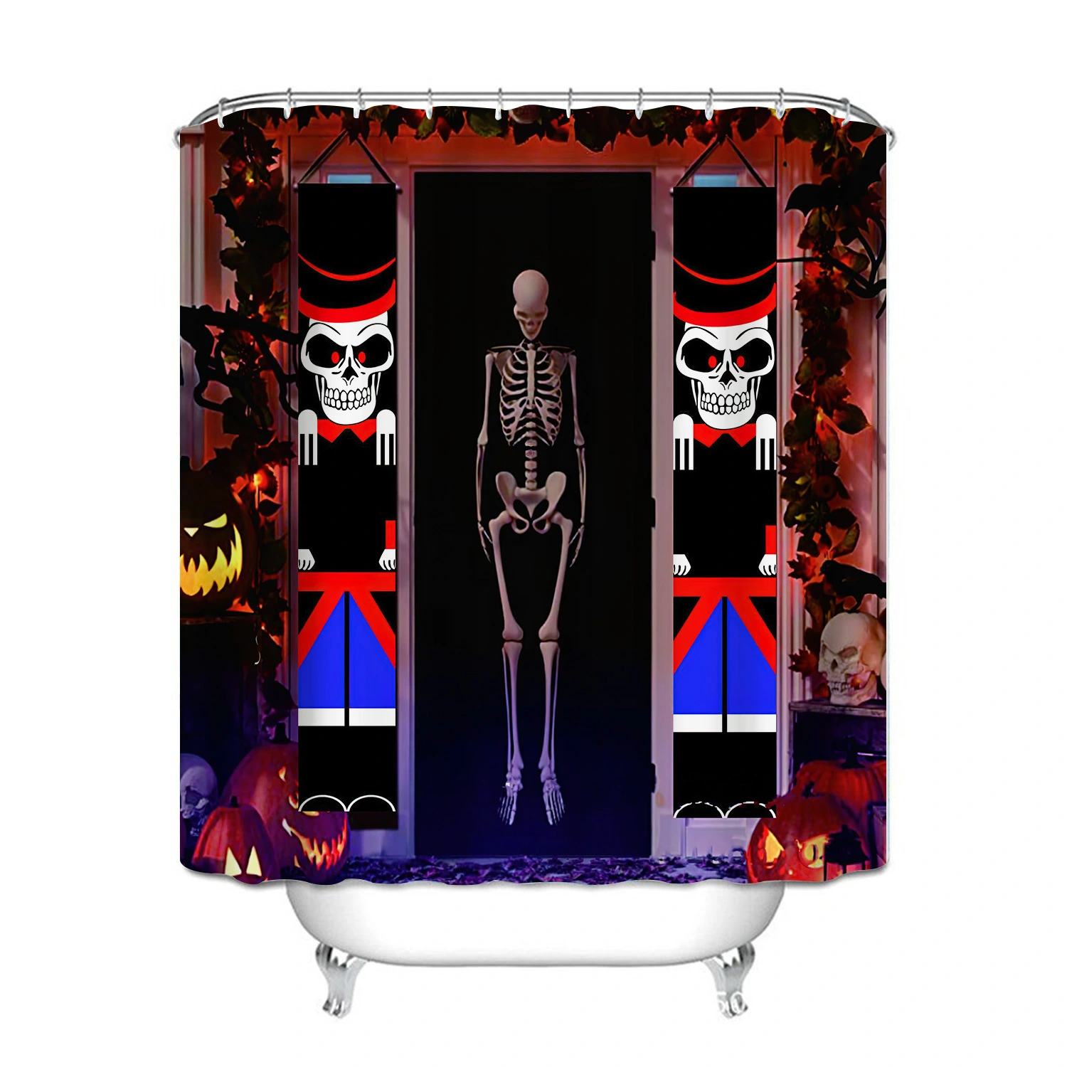 Cross Border North Halloween Waterproof And Mildew Shower Curtain