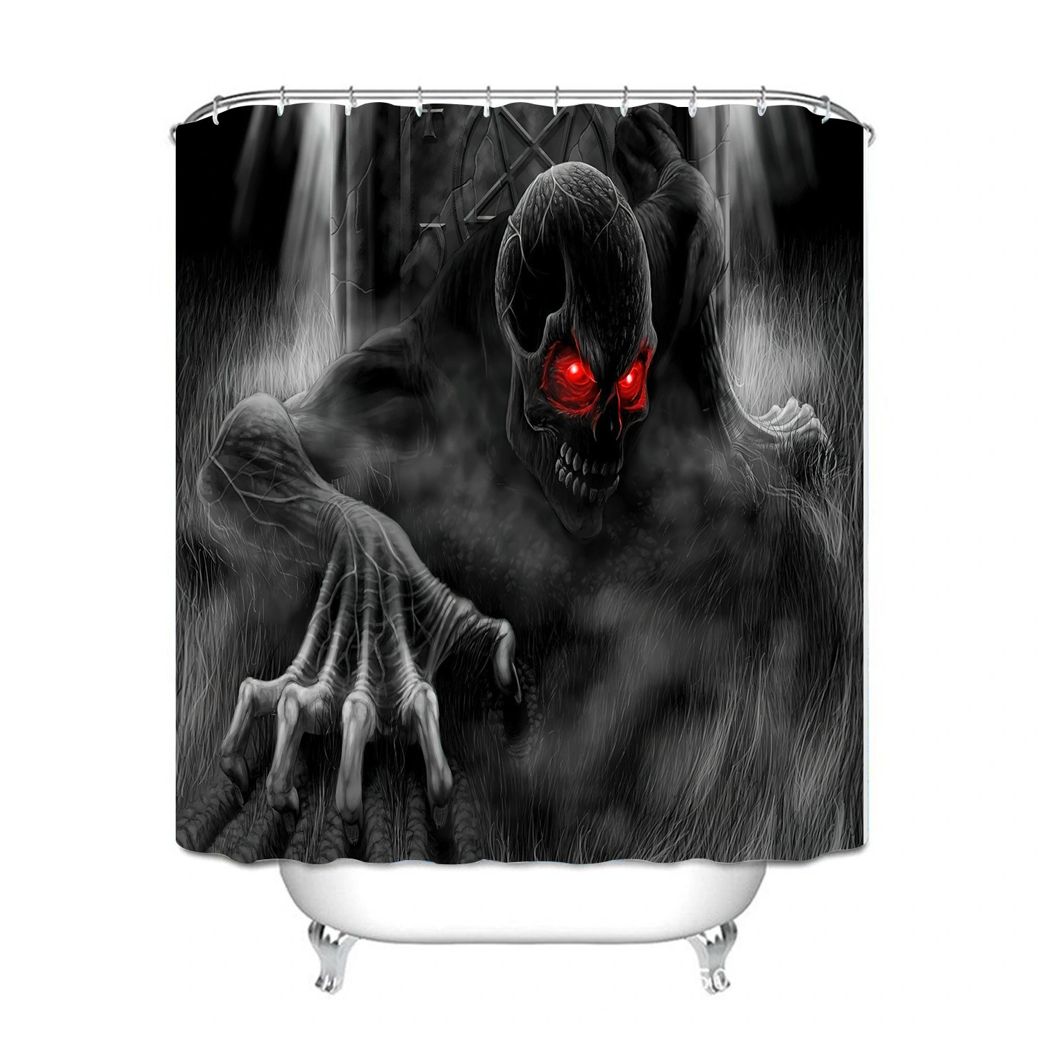 Cross Border North Halloween Waterproof And Mildew Shower Curtain
