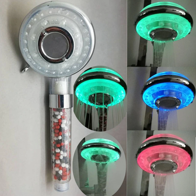 Negative Ion Multifunctional Luminous Shower Led Handheld Shower Head