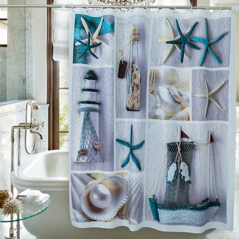 Pick up the memory polyester shower curtain