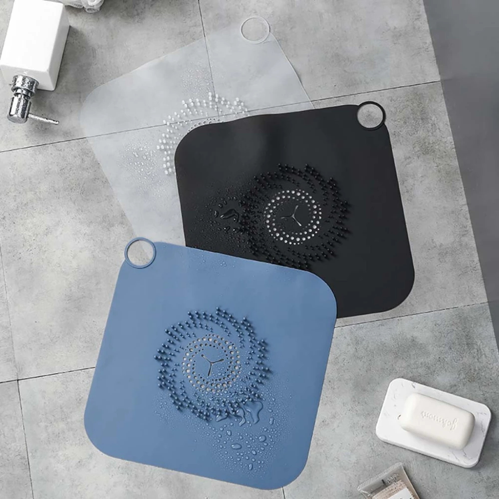 Silicone anti-blocking floor drain