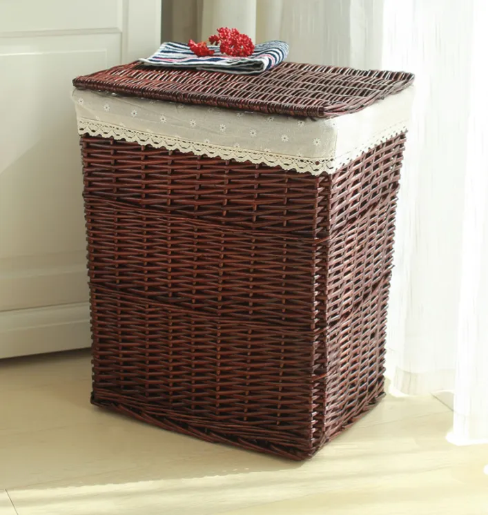 Household dirty clothes woven storage basket