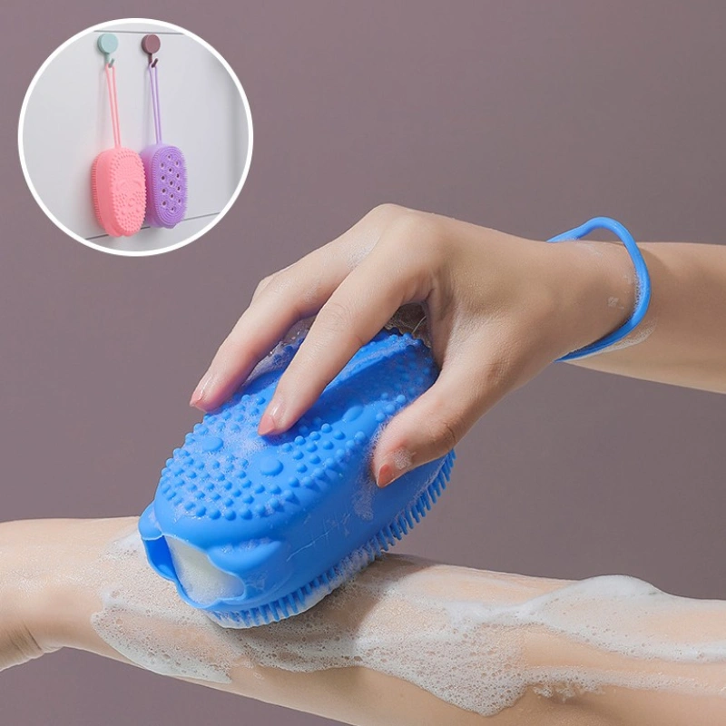 Bathroom Body Brushes Silicone Sponge Portable Shower Brush