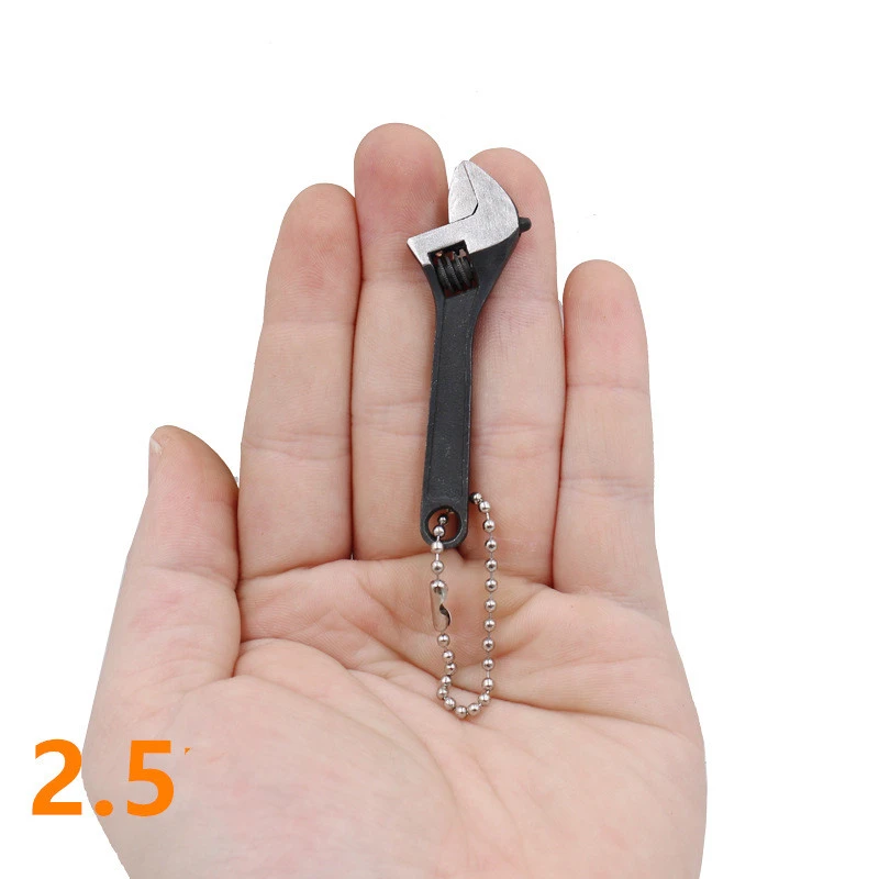 All-Steel 2.5 Inch Adjustable Wrench Mini Open End Wrench Mini Tool Adjustable Wrench