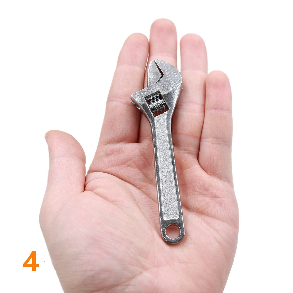 All-Steel 2.5 Inch Adjustable Wrench Mini Open End Wrench Mini Tool Adjustable Wrench