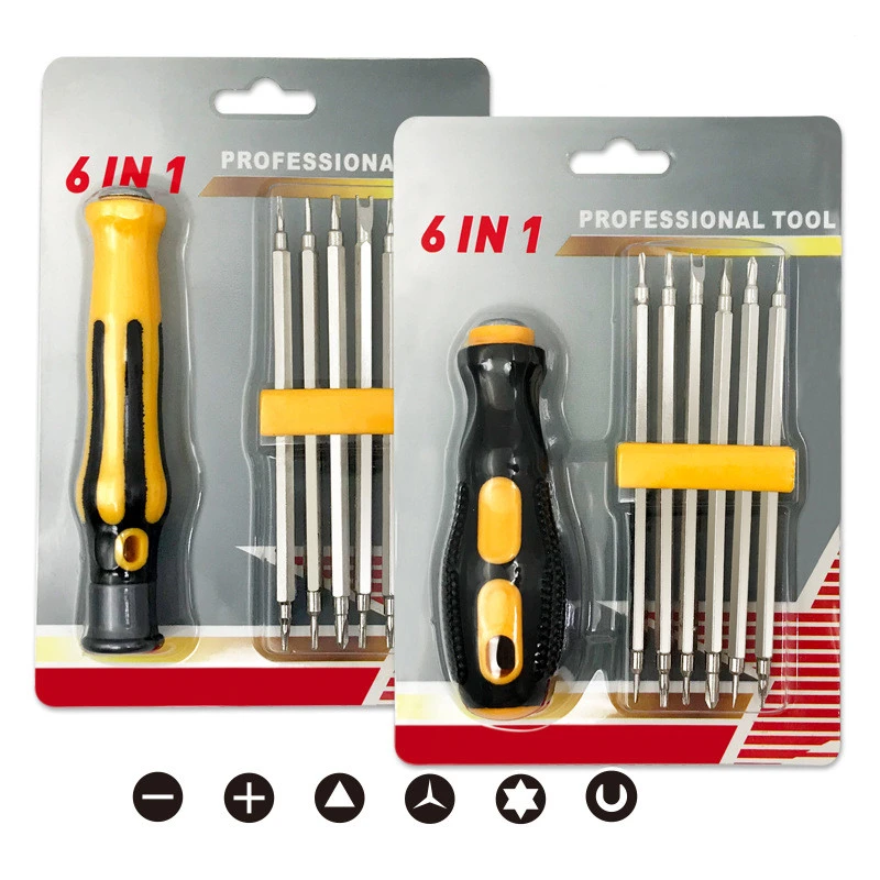 Strong Magnetic Plum Blossom Triangle Special-shaped Multifunctional Household Screwdriver Set