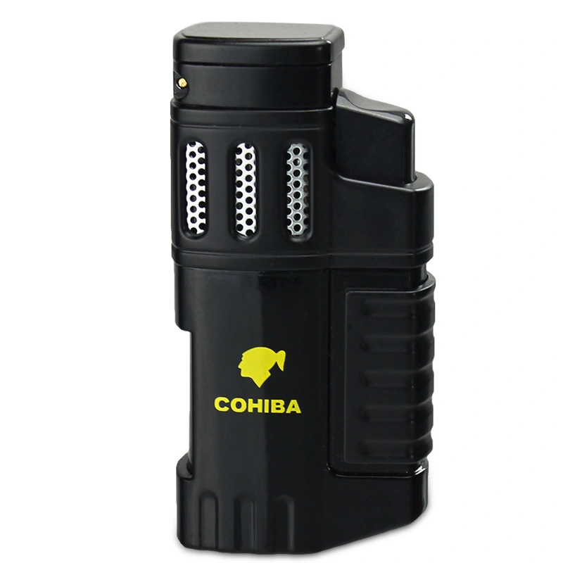 Commemorative Edition Portable Four Straight Cigar Lighter With Hole Opener