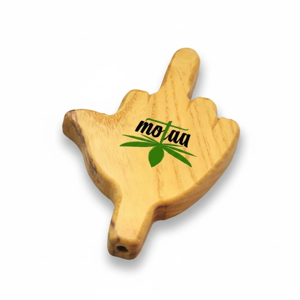 Five-finger palm wood pipe