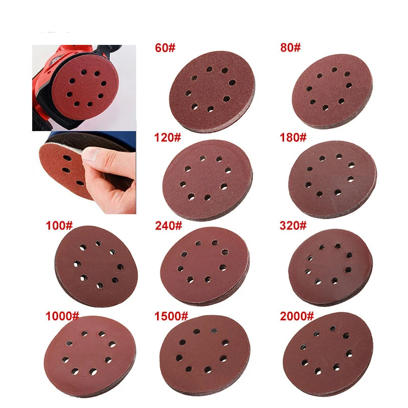 Self-adhesive flocking round sandpaper