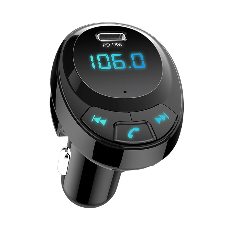 Voiture MP3 Chargeur de voiture Bluetooth MP3 Affichage numerique Double Port USB Chargeur de telephone portable de voiture PD Voiture MP3