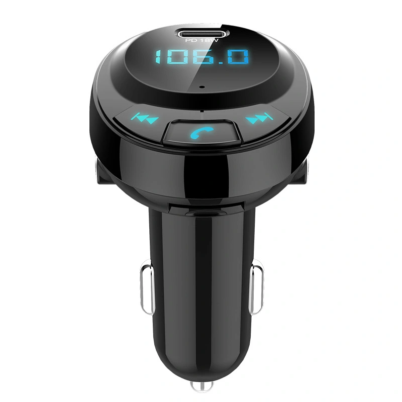 Voiture MP3 Chargeur de voiture Bluetooth MP3 Affichage numerique Double Port USB Chargeur de telephone portable de voiture PD Voiture MP3