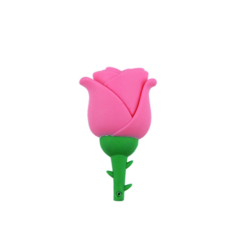 Fashion personality creative cute cartoon anime rose shape USB flash drive