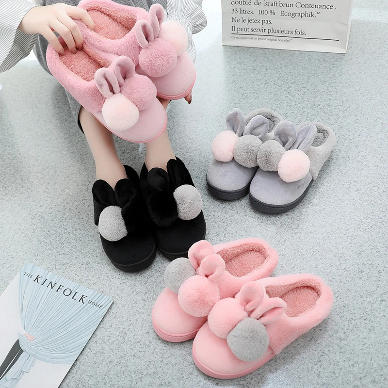 Warm And Velvet Couple Women's Winter Non-Slip Plush Shoes