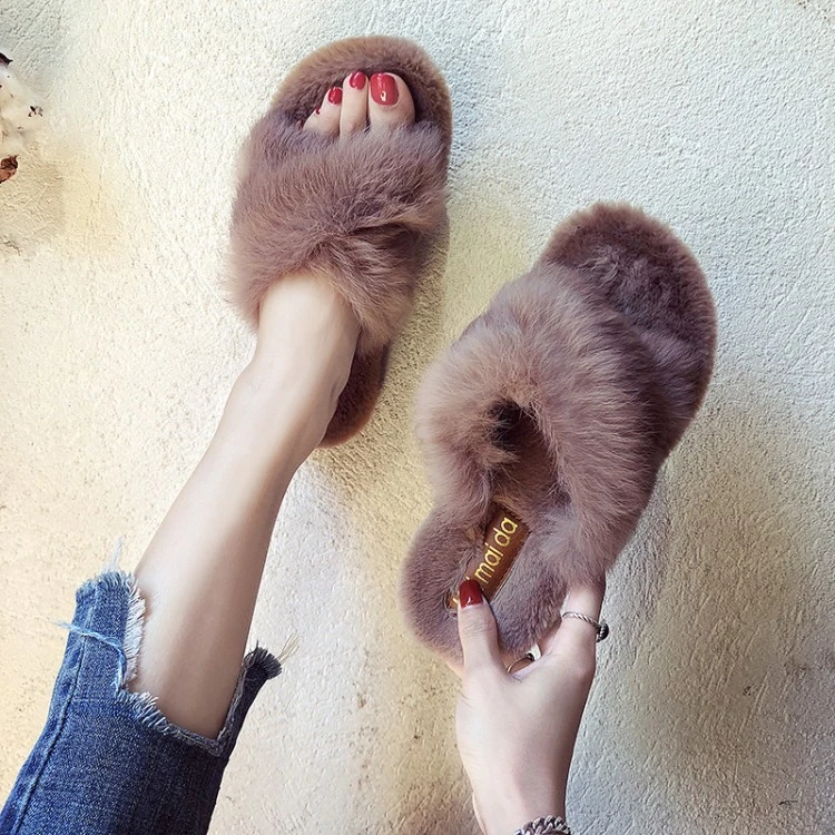 Cross flat bottom casual rabbit wool cotton mop