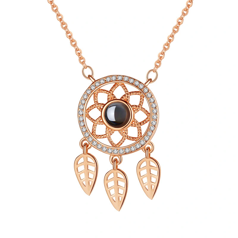 Dream Catcher Leaf Pendant