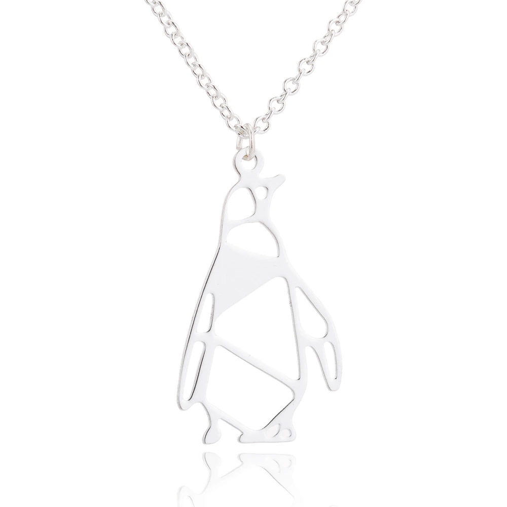 Hollow geometric origami Pendant Necklace