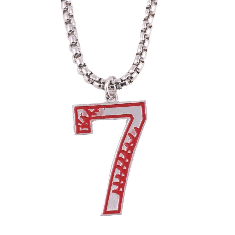 Baseball lucky number 0-9 necklace