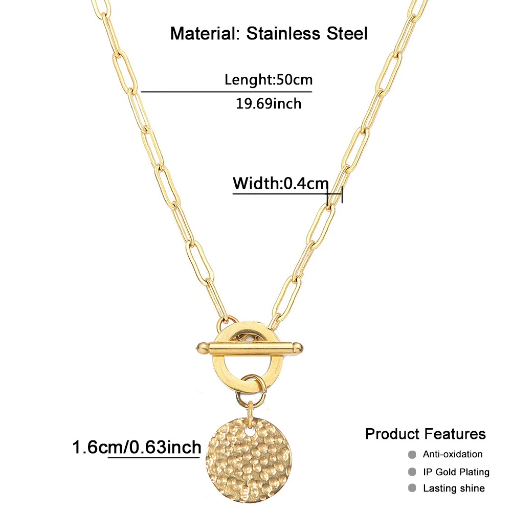 Hip hop ins style stainless steel necklace