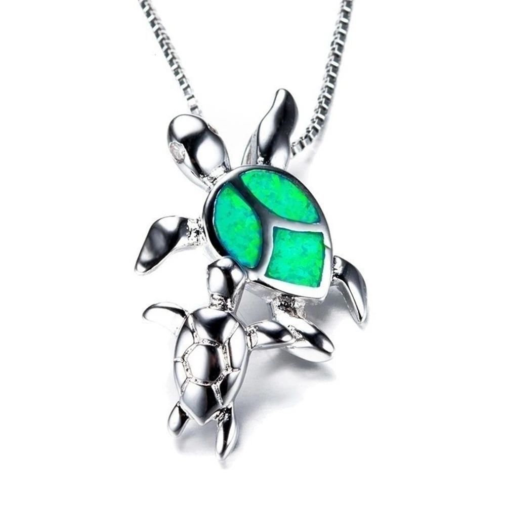 Opel Crystal Necklace Turtle Wild Hanging